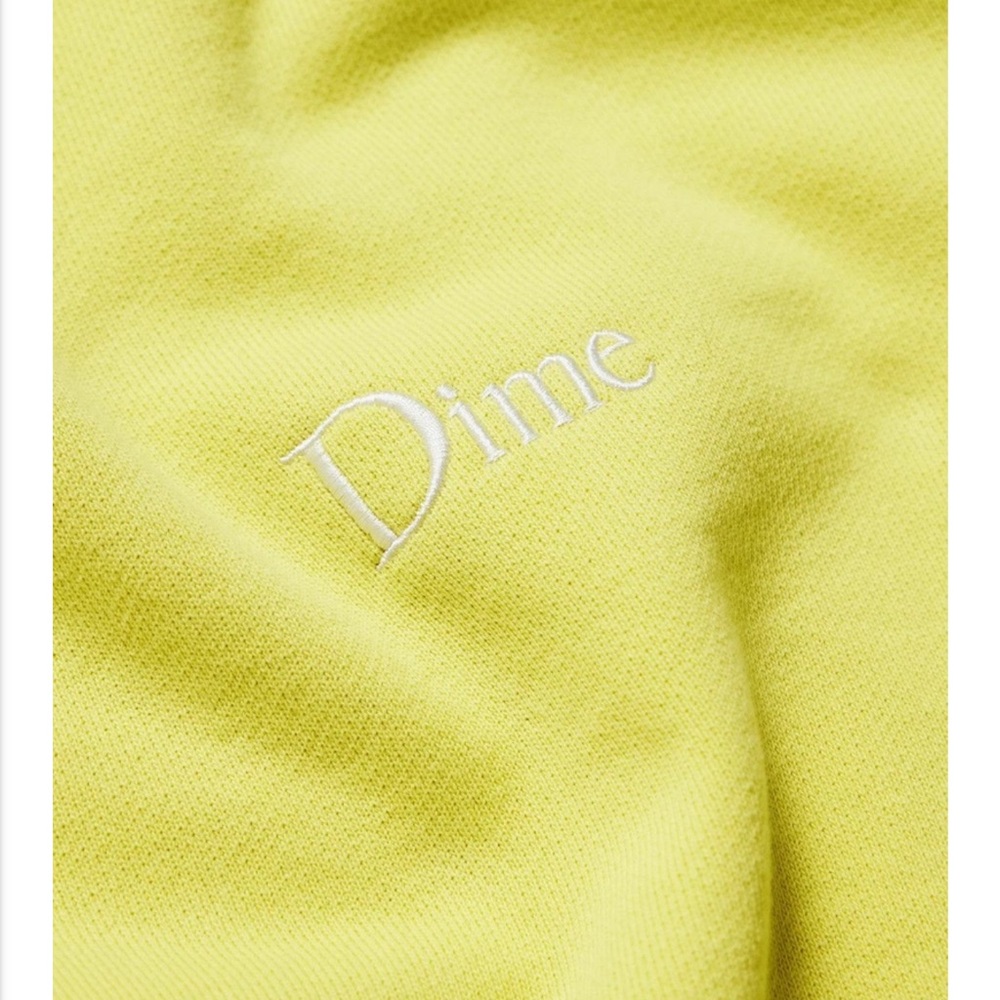 DIME Logo-Embroidered Cotton Jersey Crewneck Pullover Sweatshirt - Yellow - Picture 6 of 7